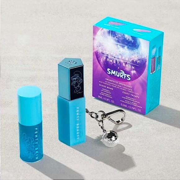 FENTY BEAUTY X SMURF Smurfette Smooches Lip Essentials Duo + Keychain
